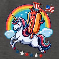 Patriotic Hotdog Riding Unicorn 4th Of July American Flag Vector Backpack