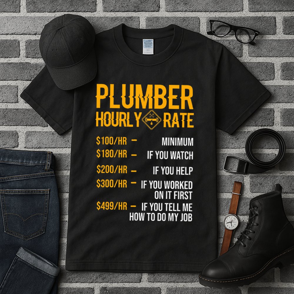Plumber Hourly Rate For Plumbers Tall T-Shirt