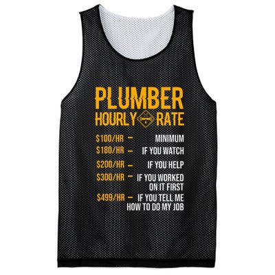 Plumber Hourly Rate For Plumbers Mesh Reversible Basketball Jersey Tank