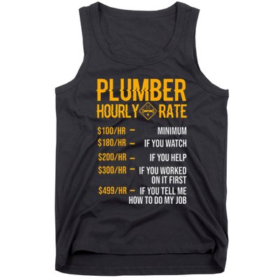 Plumber Hourly Rate For Plumbers Tank Top