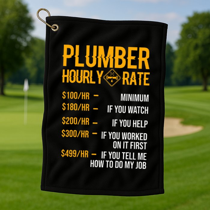 Plumber Hourly Rate For Plumbers Golf Towel