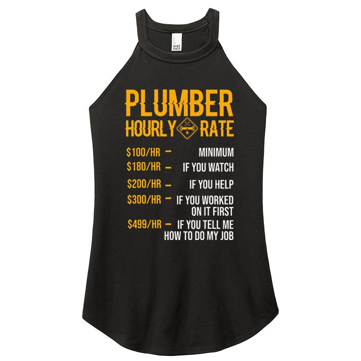 Plumber Hourly Rate For Plumbers Women's Perfect Tri Rocker Tank