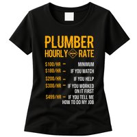 Plumber Hourly Rate For Plumbers Womens T-Shirt
