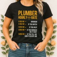 Plumber Hourly Rate For Plumbers Womens T-Shirt