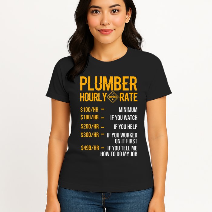 Plumber Hourly Rate For Plumbers Womens T-Shirt