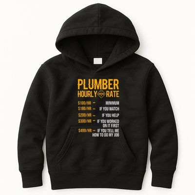 Plumber Hourly Rate For Plumbers Kids Hoodie