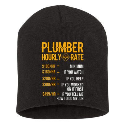 Plumber Hourly Rate For Plumbers Short Acrylic Beanie