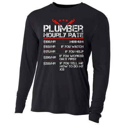 Plumber Hourly Rate Funny Plumbing Worker Labor Cooling Performance Long Sleeve Crew