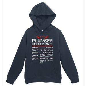 Plumber Hourly Rate Funny Plumbing Worker Labor Urban Pullover Hoodie