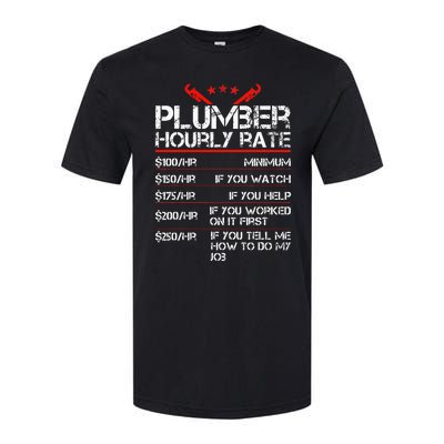 Plumber Hourly Rate Funny Plumbing Worker Labor Softstyle® CVC T-Shirt