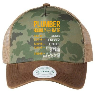 Plumber Hourly Rate Funny Plumbing Worker Labor Legacy Tie Dye Trucker Hat