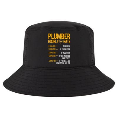 Plumber Hourly Rate Funny Plumbing Worker Labor Cool Comfort Performance Bucket Hat