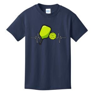 Pickleball Heartbeat Racket Sports Lovers Paddleball Players Kids T-Shirt