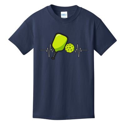 Pickleball Heartbeat Racket Sports Lovers Paddleball Players Kids T-Shirt