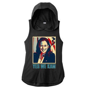 President Harris Retro Yes We Kam Ladies PosiCharge Tri-Blend Wicking Draft Hoodie Tank