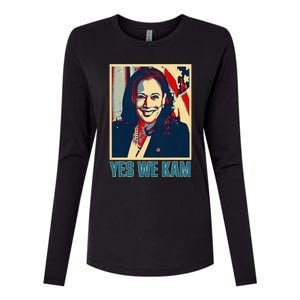 President Harris Retro Yes We Kam Womens Cotton Relaxed Long Sleeve T-Shirt