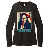 President Harris Retro Yes We Kam Womens CVC Long Sleeve Shirt