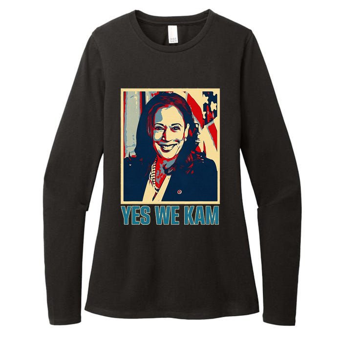 President Harris Retro Yes We Kam Womens CVC Long Sleeve Shirt