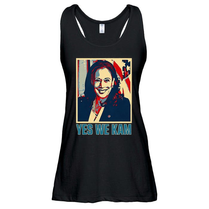 President Harris Retro Yes We Kam Ladies Essential Flowy Tank