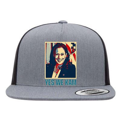 President Harris Retro Yes We Kam Flat Bill Trucker Hat