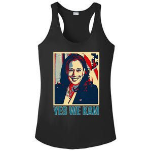 President Harris Retro Yes We Kam Ladies PosiCharge Competitor Racerback Tank