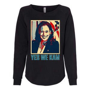 President Harris Retro Yes We Kam Womens California Wash Sweatshirt