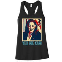 President Harris Retro Yes We Kam Women's Racerback Tank