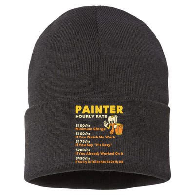 Painter Hourly Rate Wall Painting House Decorator Designer Sustainable Knit Beanie