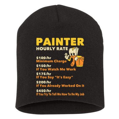 Painter Hourly Rate Wall Painting House Decorator Designer Short Acrylic Beanie