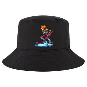 Pumpkin Hockey Skeleton Ice Hockey Halloween Funny Gift Cool Comfort Performance Bucket Hat