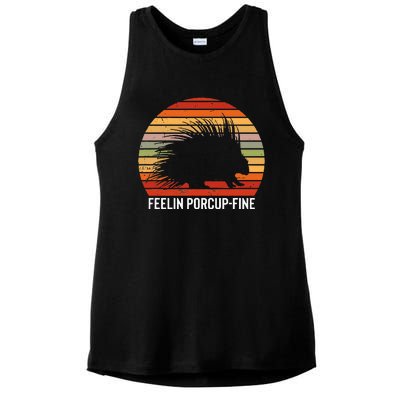 Porcupine Hugger S For Hedgehog Porcupine Fan Ladies PosiCharge Tri-Blend Wicking Tank