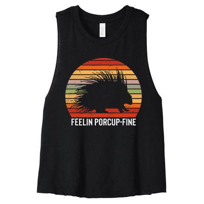 Porcupine Hugger S For Hedgehog Porcupine Fan Women's Racerback Cropped Tank