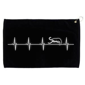 Prawn Heartbeat Shrimp Funny Gift Grommeted Golf Towel