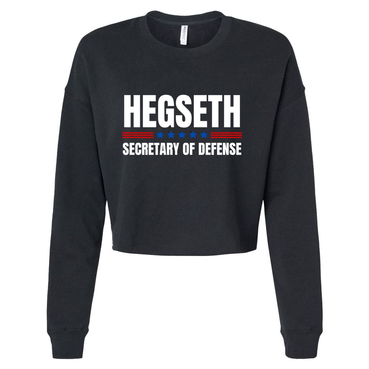 Pete Hegseth Secretary Of Defense Trump Maga Support Cropped Pullover Crew