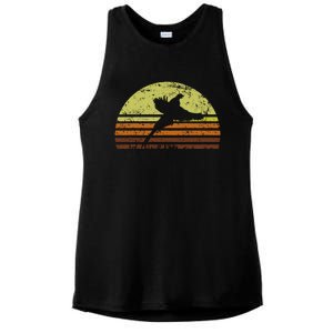 Pheasant Hunting South Dakota Upland Bird Game Hunter Retro Ladies PosiCharge Tri-Blend Wicking Tank