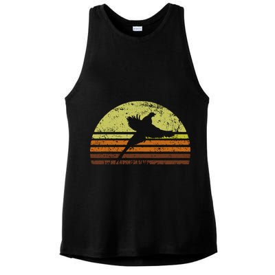 Pheasant Hunting South Dakota Upland Bird Game Hunter Retro Ladies PosiCharge Tri-Blend Wicking Tank