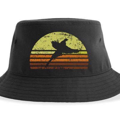 Pheasant Hunting South Dakota Upland Bird Game Hunter Retro Sustainable Bucket Hat