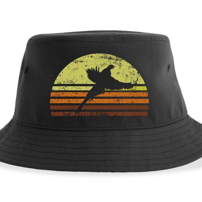 Pheasant Hunting South Dakota Upland Bird Game Hunter Retro Sustainable Bucket Hat