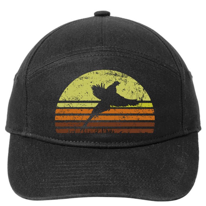Pheasant Hunting South Dakota Upland Bird Game Hunter Retro 7-Panel Snapback Hat