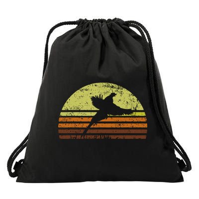 Pheasant Hunting South Dakota Upland Bird Game Hunter Retro Drawstring Bag