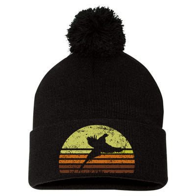 Pheasant Hunting South Dakota Upland Bird Game Hunter Retro Pom Pom 12in Knit Beanie