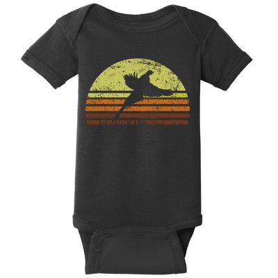Pheasant Hunting South Dakota Upland Bird Game Hunter Retro Baby Bodysuit