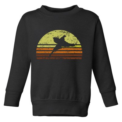 Pheasant Hunting South Dakota Upland Bird Game Hunter Retro Toddler Sweatshirt
