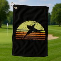 Pheasant Hunting South Dakota Upland Bird Game Hunter Retro Golf Towel