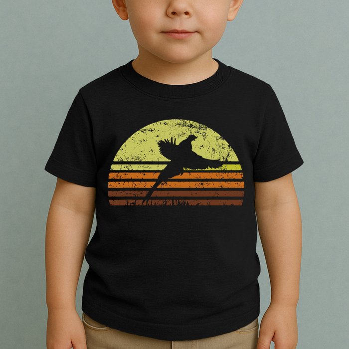 Pheasant Hunting South Dakota Upland Bird Game Hunter Retro Toddler T-Shirt