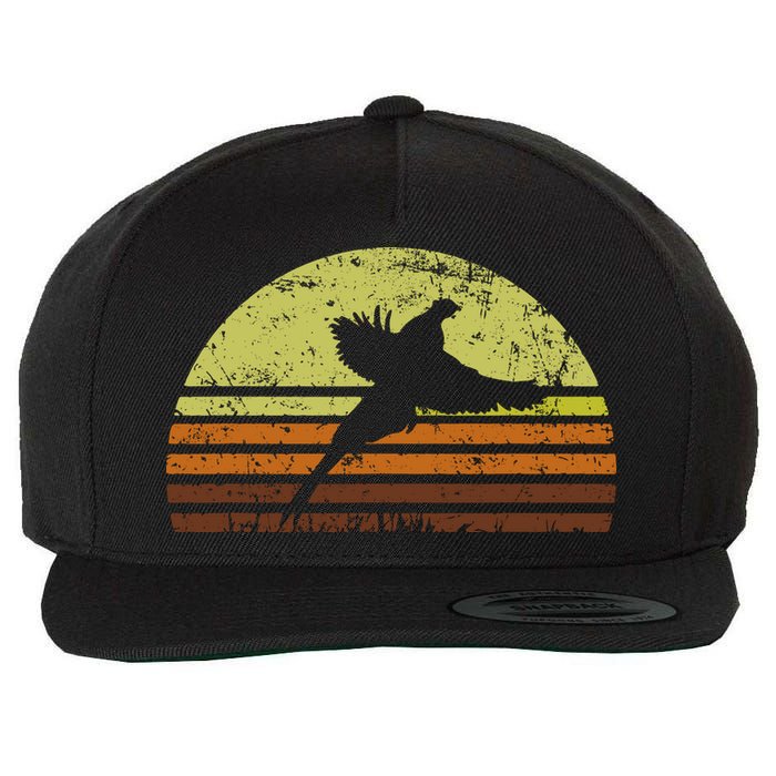 Pheasant Hunting South Dakota Upland Bird Game Hunter Retro Wool Snapback Cap