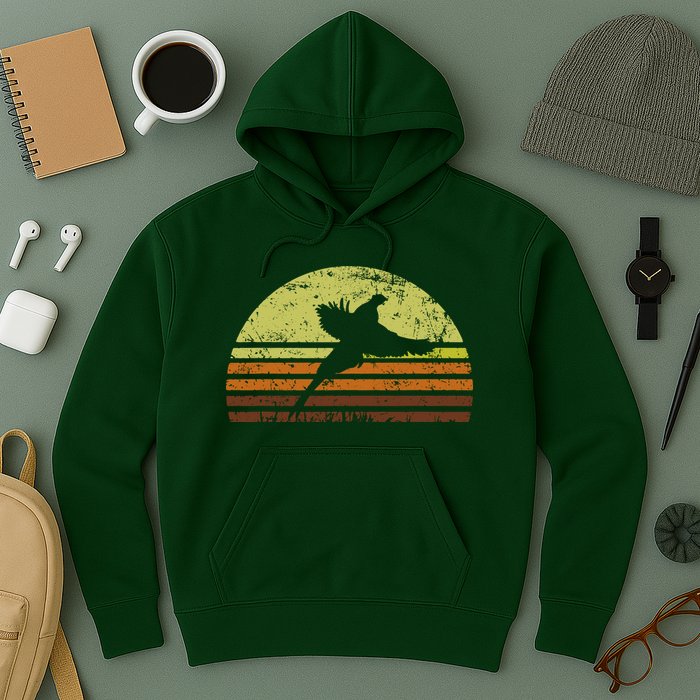 Pheasant Hunting South Dakota Upland Bird Game Hunter Retro Hoodie