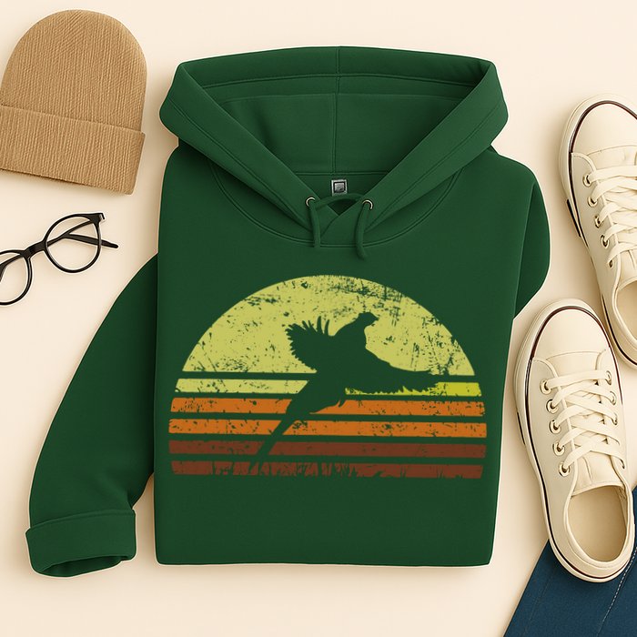 Pheasant Hunting South Dakota Upland Bird Game Hunter Retro Hoodie