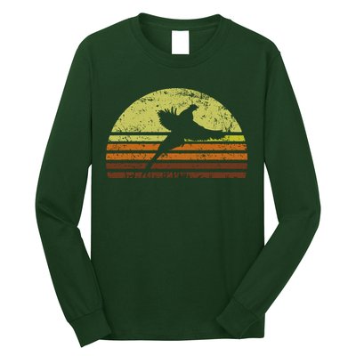 Pheasant Hunting South Dakota Upland Bird Game Hunter Retro Long Sleeve Shirt