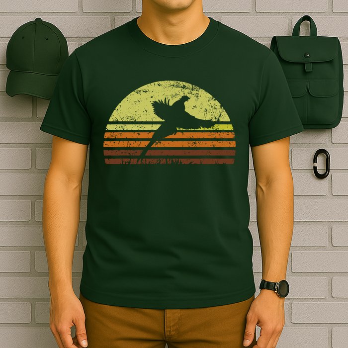 Pheasant Hunting South Dakota Upland Bird Game Hunter Retro T-Shirt